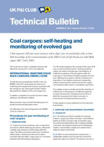 UK P&I CLUB  Technical Bulletin NUMBERreplaces BulletinCoal cargoes: self-heating and