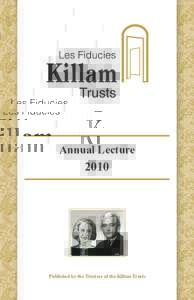 Killam Trusts 2010 LECTURE Cover