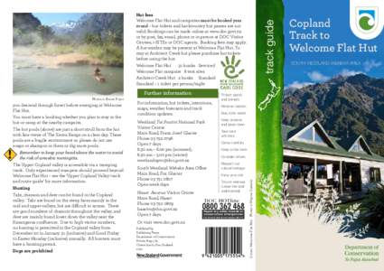 Copland Track to Welcome Flat Hut brochure