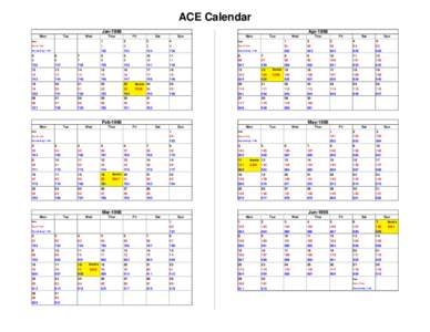 ACE Calendar Jan-1998 Mon Tue