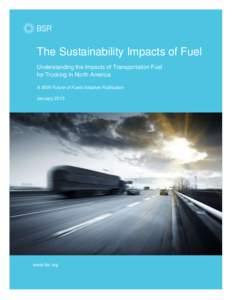 The Sustainability Impacts of Fuel Understanding the Impacts of Transportation Fuel for Trucking in North America A BSR Future of Fuels Initiative Publication January 2015