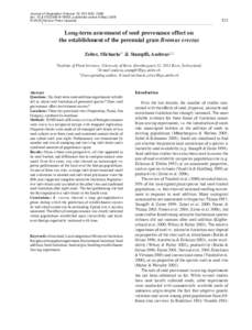 Journal of Vegetation Science 19: , 2008 doi: 18455, published online 9 May 2008 © IAVS; Opulus Press Uppsala. - Long-term assessment of seed provenance