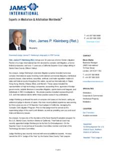 James P. Kleinberg - JAMS International