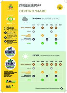 utenze NON domestiche CALENDARIO DEI RITIRI comune di viareggio CENTRO/MARE INVERNO