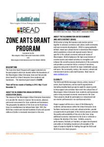 BUEA Arts Grants guidelines 2015