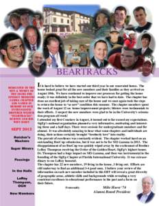 BEARTRACKS Dedicated to the Men & Women of the Sigma Phi Epsilon Missouri Gamma Chapter