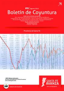 IPEC Agosto[removed]Boletín de Coyuntura Análisis de los indicadores provinciales PBG · Relevamiento de Expectativas de mercado · IPC · Permisos de Edificación Energía Eléctrica · Gas · Gas Oil Exportaciones · V