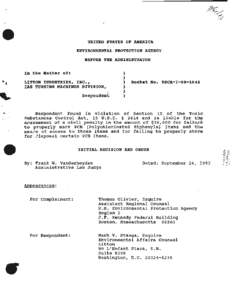 Litton Industries, Inc., IAS Turning Machines Division Docket No. TSCA-I[removed]