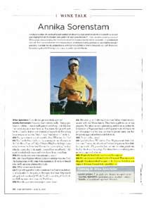 IWNETAKI  Ann~ka Sorenstam Annika Sorenstam, 38. shocked the golf world when she announced her retirement from competitive play last year. Highlights from the Sweden-born golfer’s 15-year career include 72 LPGA tour wi