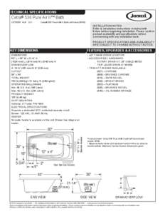 TECHNICAL SPECIFICATIONS  Cetra® 536 Pure Air II™ Bath CET6036 ALR 2XX	  Cetra® 536 Pure Air® II Bath Left Hand (BF90)