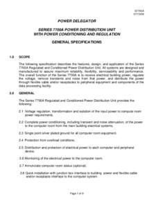 S7700APOWER DELEGATOR SERIES 7700A POWER DISTRIBUTION UNIT WITH POWER CONDITIONING AND REGULATION