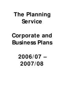Planning Service Corporate and Business Plans: [removed]
