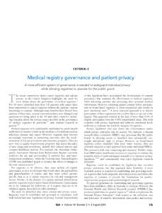 Medical informatics / Cancer registry / Demography / Oncology / Medical privacy / Privacy / Disease registry / Medicine / Health / Ethics