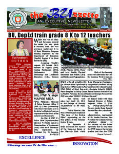 ISSN[removed]					Volume 5 Issue 5				 Summer[removed]BU, DepEd train grade 8 K to 12 teachers W  The President’s