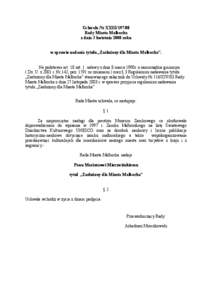 Uchwała Nr XXIII[removed]Rady Miasta Malborka z dnia 3 kwietnia 2008 roku