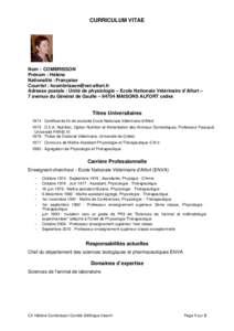 Microsoft Word - CV Helene Combrisson.doc