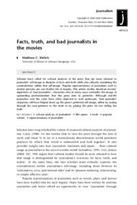 Journalism Copyright © 2006 SAGE Publications (London, Thousand Oaks, CA and New Delhi) Vol. 7(4): 501–519 DOI:   ARTICLE