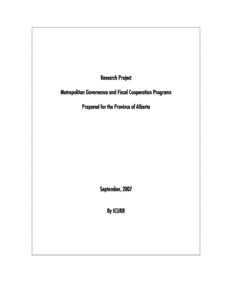 Outline – Alberta Special Information Request, September 2007