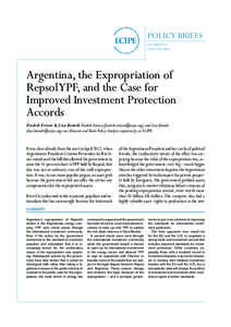 POLICY BRIEFS No[removed]ISSN[removed]Argentina, the E ­ xpropriation of