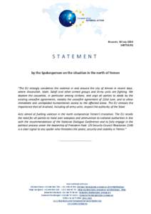 Brussels, 10 July[removed]STATEMENT by the Spokesperson on the situation in the north of Yemen