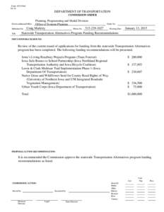 Form 102110wd[removed]DEPARTMENT OF TRANSPORTATION COMMISSION ORDER