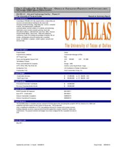 [removed]A1 Arts and Technology Facility - Phase A1 The University of Texas at Dallas