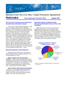 International economics / Peru–United States Trade Promotion Agreement / Export / North American Free Trade Agreement / Non-tariff barriers to trade / Tariff / Economy of Peru / International trade / International relations / Business