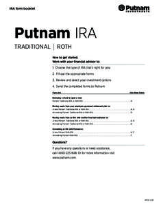 IRA form booklet (TRADITIONAL | ROTH)