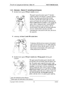 The Art of Longsword Combat – Book #1  NOT FOR RE-SALEAbrazare – Master #1 (wrestling techniques) v shoulder hook (agent) è boar’s tooth (counter)