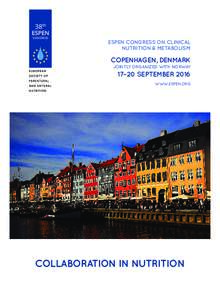 Capital Region of Denmark / Municipalities of Denmark / Copenhagen / Nutrition / European Society for Clinical Nutrition and Metabolism / Trnby Municipality / Bella Center / restad / Copenhagen Central Station / M2 / Helsinki Airport / Strget