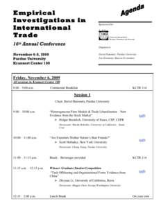 Empirical Investigations in International Trade 16th Annual Conference