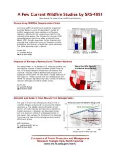 Current Wildfire Studies by SRS-4851