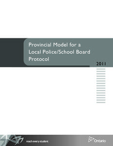 Provincial Model for a Local Police/School Board Protocol