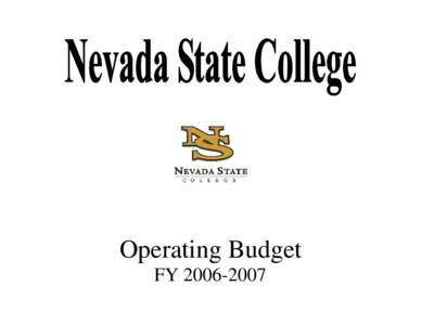 Nevada System of Higher Education / Operating budget / Nevada / American Association of State Colleges and Universities / Nevada State College