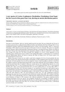 A new species of Urodeta (Lepidoptera: Elachistidae: Elachistinae) from Nepal, the first record of the genus from Asia, showing an ancient distribution pattern