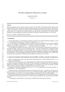 Ab-initio computation of Karlsson’s constant. Jacques Moret-Bailly arXiv:1310.0033v1 [physics.gen-ph] 30 Sep[removed]removed]