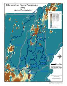 Difference from Normal Precipitation 2006 Annual Precipitation ME Legend