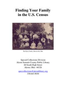 Finding Your Family in the U.S. Census The Myers Family, Monroeville, Ohio  Special Collections Division