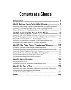 Contents at a Glance Introduction ................................................................ 1 AL  Part I: Getting Started with Paleo Fitness ...................... 5