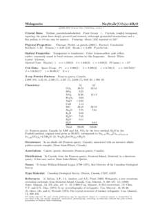 Natural resources / Weloganite / Carbonate minerals / Matter / Chemistry