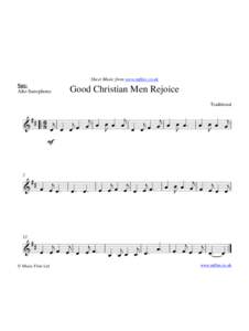 Sheet Music from www.mfiles.co.uk  Sax: Alto Saxophone  Good Christian Men Rejoice