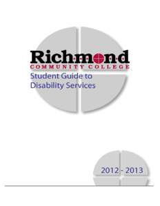 TABLE OF CONTENTS Welcome………………………………………………………………….……………….….4 About Richmond Community College…………………………………………….…4 Miss