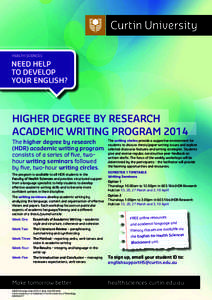 HEALTH SCIENCES  NEED HELP TO DEVELOP YOUR ENGLISH?