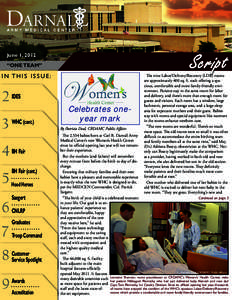 June 1, 2012 “ONE TEAM” IN THIS ISSUE:  2 IDES