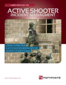4 Best Practices for  Active Shooter Incident Managment  Lessons Learned from
