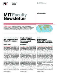 MIT Faculty Newsletter Vol. XXIII No. 2, November/December 2010