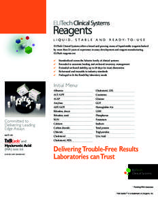 ELITech Clinical Systems  Reagents L I Q U I D,  S TA B L E