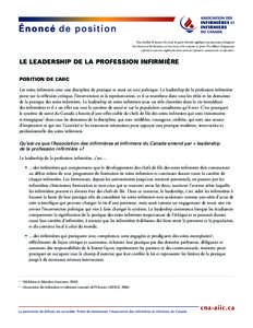 Pour faciliter la lecture, les mots de genre féminin appliqués aux personnes désignent les femmes et les hommes, et vice-versa, si le contexte s’y prête. Par ailleurs, l’expression infirmière autorisée englobe 