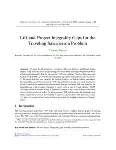 Lift-and-Project Integrality Gaps for the Traveling Salesperson Problem