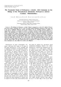 Caribbean Journal of Science, Vol. 32, No. 4, 395–398, 1996 Copyright 1996 College of Arts and Sciences University of Puerto Rico, Mayaguez